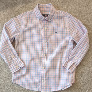 Vineyard Vines Kids' Pastel Plaid Button-Down Shirt